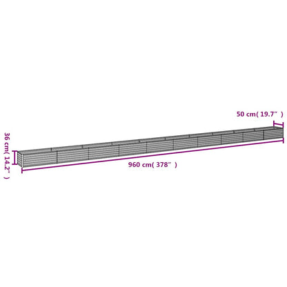 Hochbeet 960x50x36 cm Cortenstahl