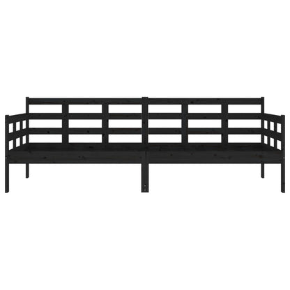 Tagesbett Schwarz Massivholz Kiefer 80x200 cm
