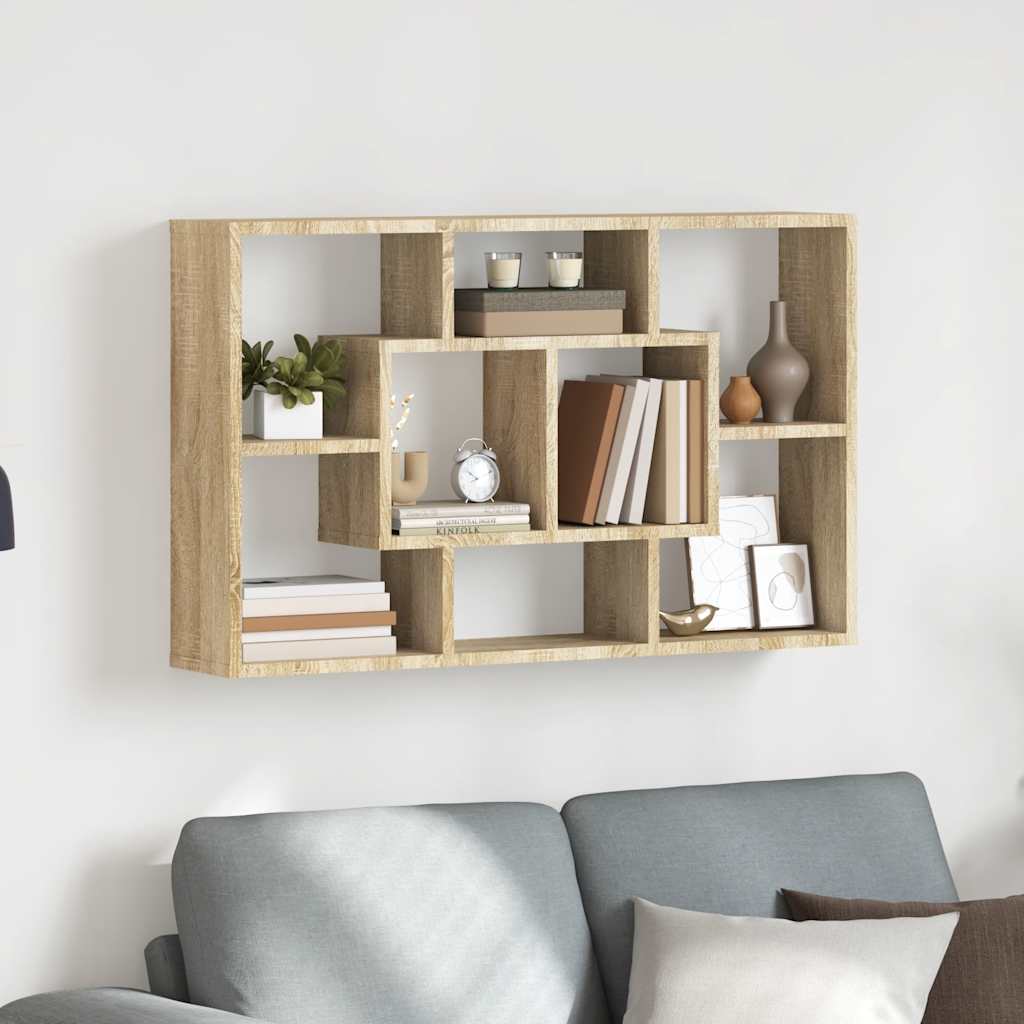 Wandregal Sonoma-Eiche 85x16x52,5 cm Holzwerkstoff