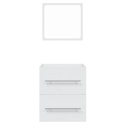 Badschrank mit Spiegel Weiß 41x38,5x48 cm