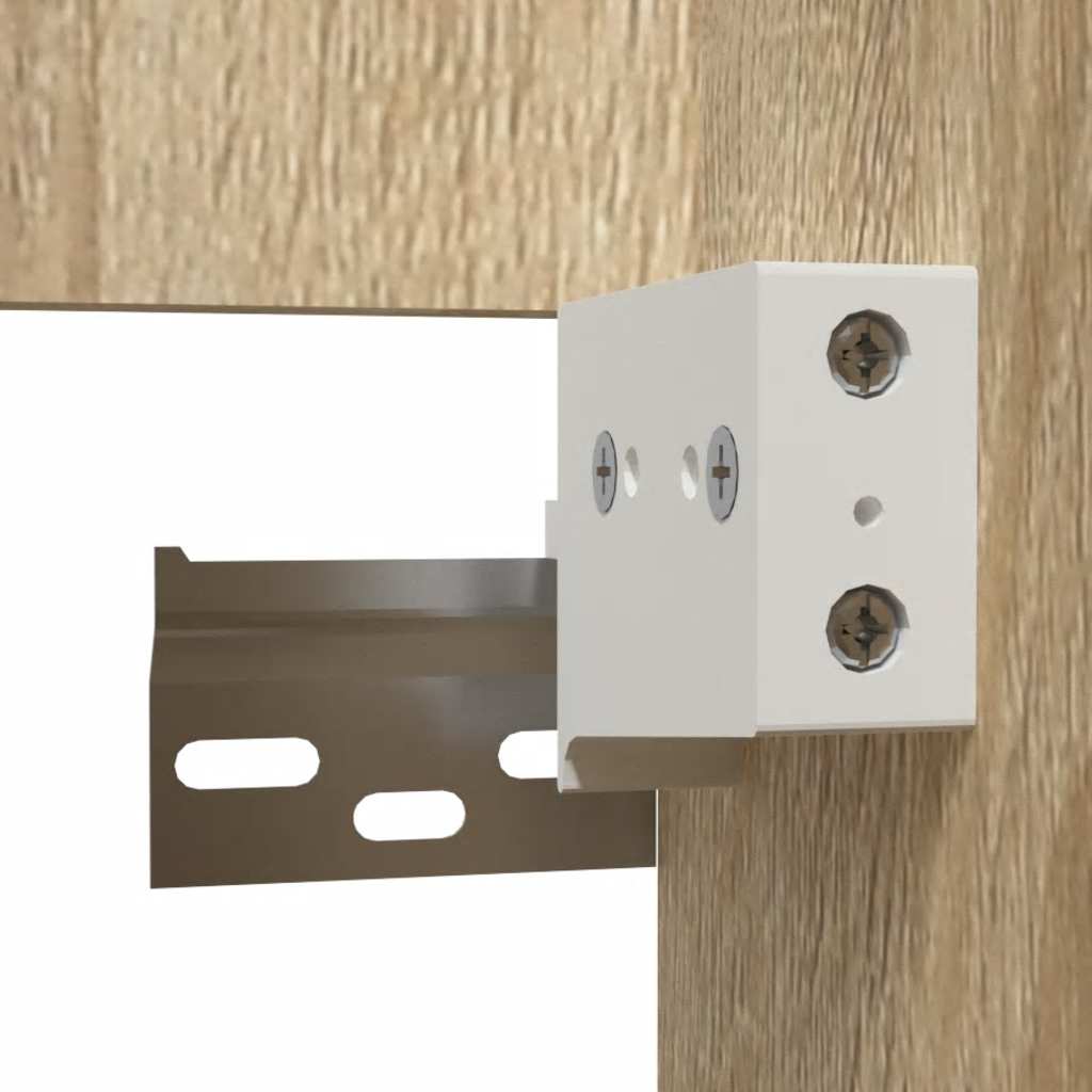 Badschrank mit Spiegel Sonoma-Eiche Holzwerkstoff