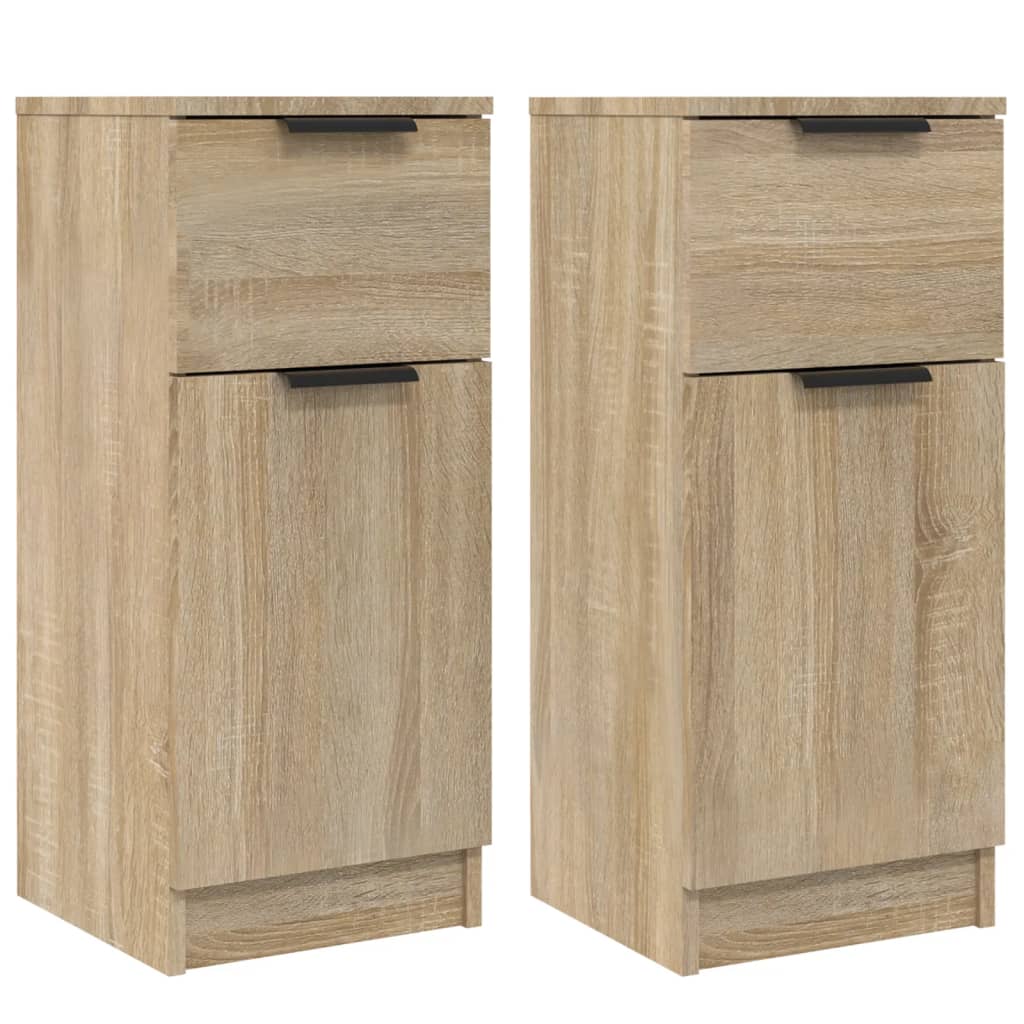 Sideboards 2 Stk. Sonoma-Eiche 30x30x70 cm Holzwerkstoff