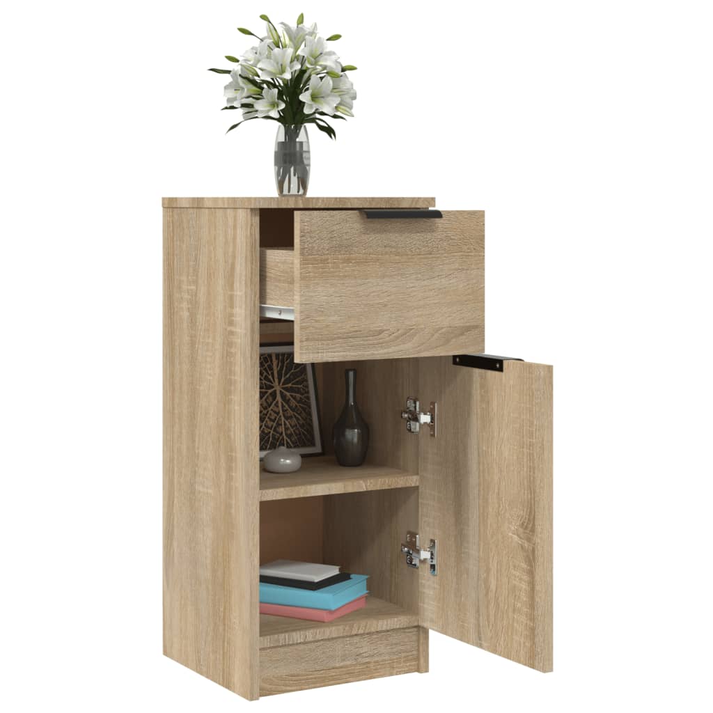 Sideboards 2 Stk. Sonoma-Eiche 30x30x70 cm Holzwerkstoff