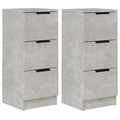 Sideboards 2 Stk. Betongrau 30x30x70 cm Holzwerkstoff