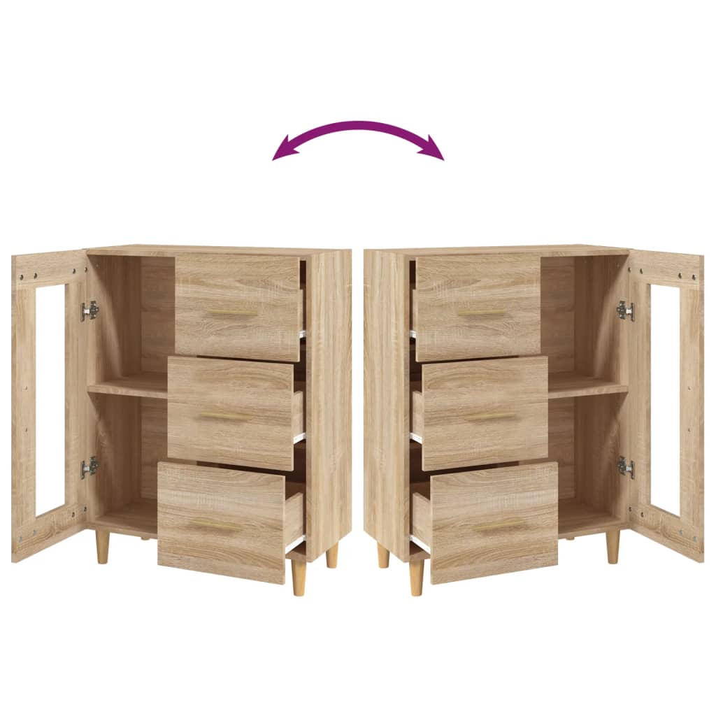 Sideboard Sonoma-Eiche 69,5x34x90 cm Holzwerkstoff