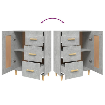 Sideboard Betongrau 69,5x34x90 cm Holzwerkstoff