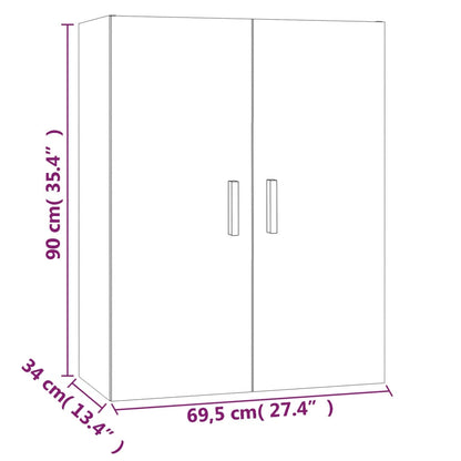Hängeschrank Sonoma-Eiche 69,5x34x90 cm