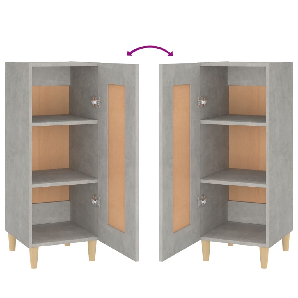 Sideboard Betongrau 34,5x34x90 cm Holzwerkstoff