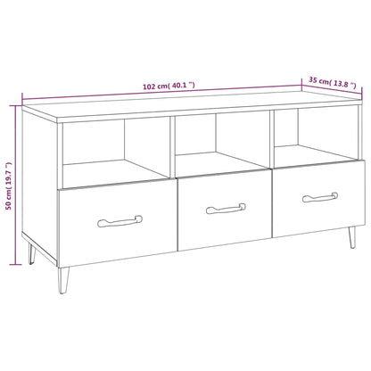TV-Schrank Sonoma-Eiche 102x35x50 cm Holzwerkstoff