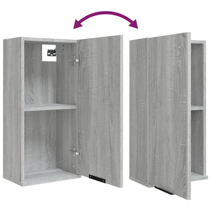 Wand-Badschrank Grau Sonoma 32x20x67 cm