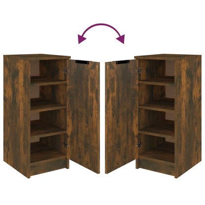 Schuhschrank Räuchereiche 30x35x70 cm Holzwerkstoff