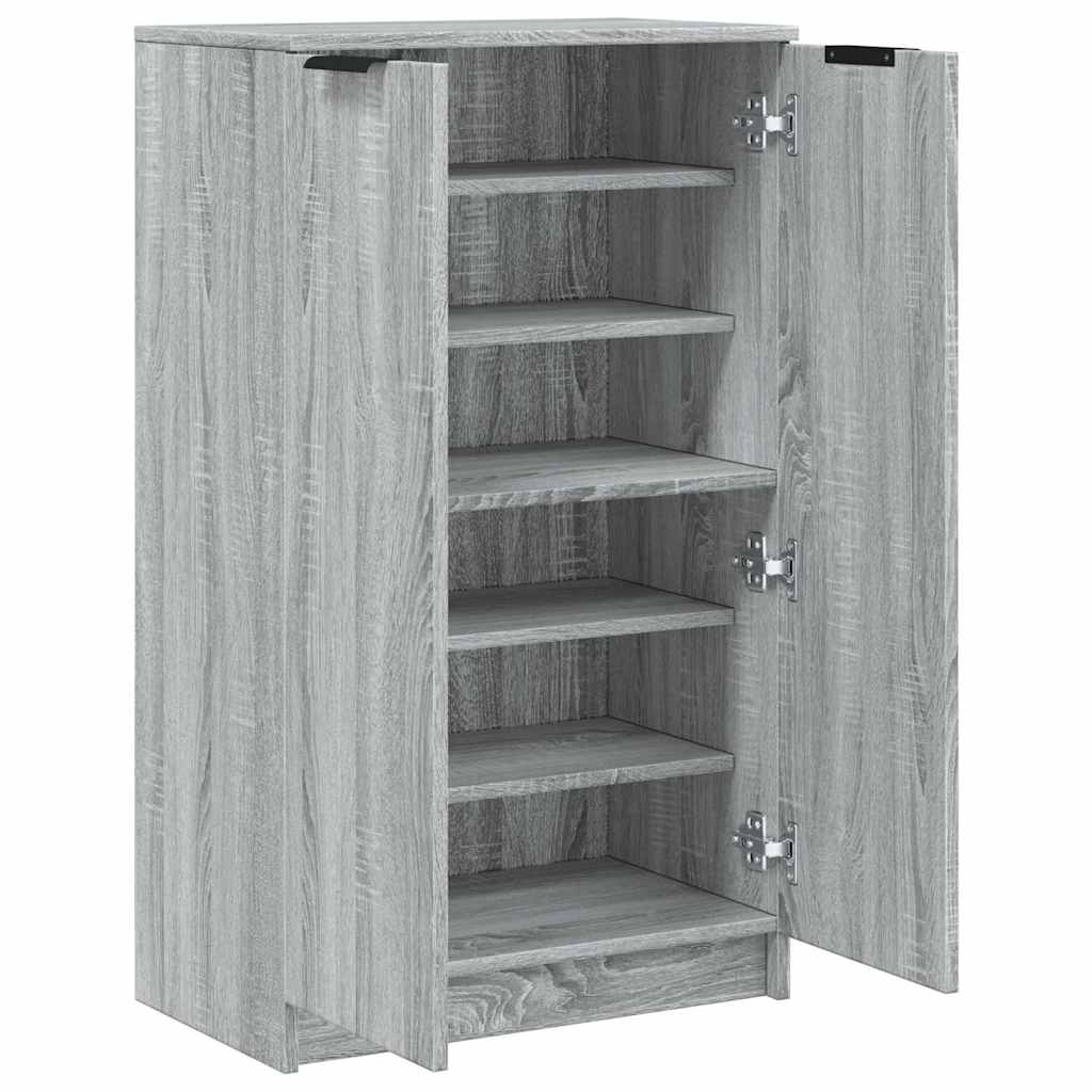 Schuhschrank Grau Sonoma 59x35x100 cm Holzwerkstoff