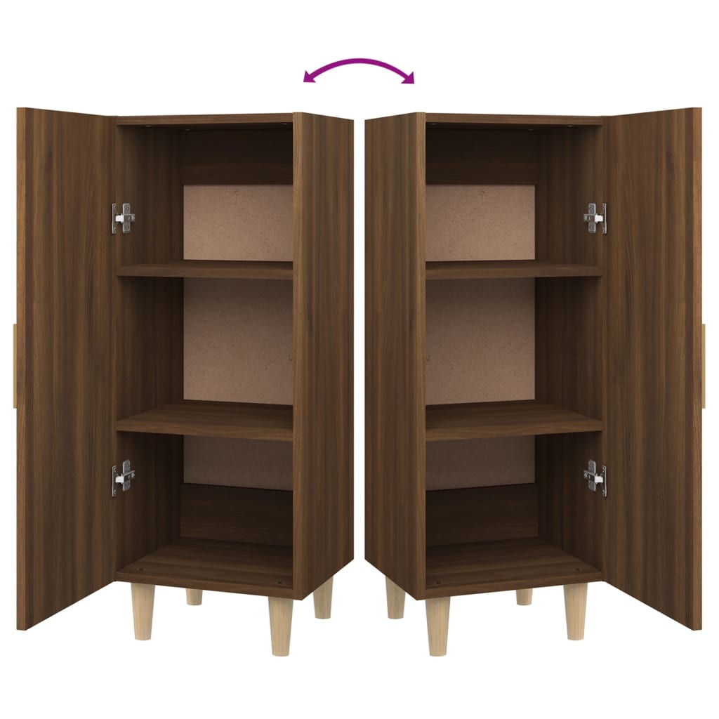 Sideboard Braun Eichen-Optik 34,5x34x90 cm Holzwerkstoff