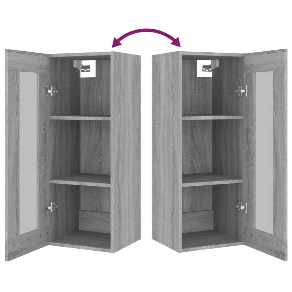 Hängeschrank Grau Sonoma 34,5x34x90 cm