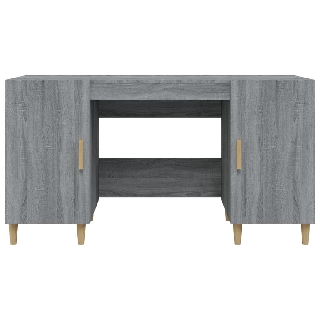 Schreibtisch Grau Sonoma 140x50x75 cm Holzwerkstoff