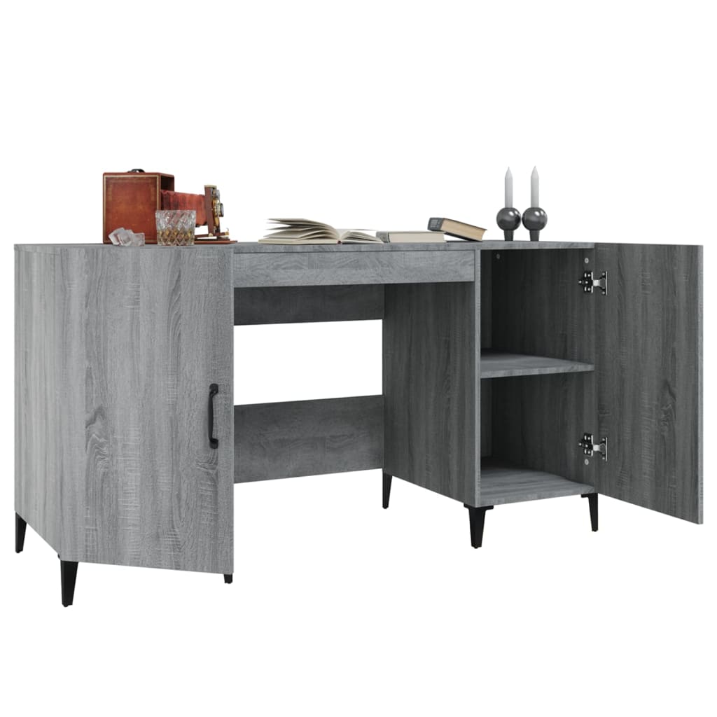 Schreibtisch Grau Sonoma 140x50x75 cm Holzwerkstoff