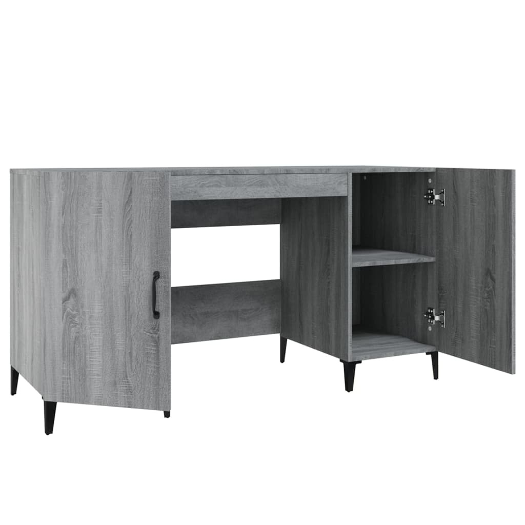 Schreibtisch Grau Sonoma 140x50x75 cm Holzwerkstoff
