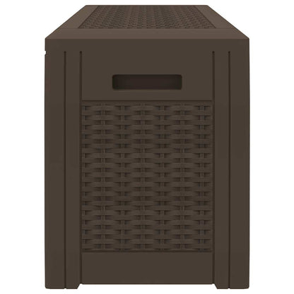 Gartentruhe Braun 119x48x60 cm Polypropylen