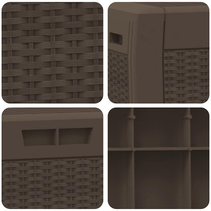 Gartentruhe Braun 119x48x60 cm Polypropylen