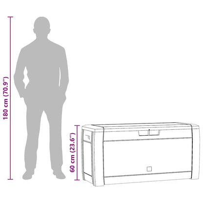 Gartentruhe Braun 119x48x60 cm Polypropylen
