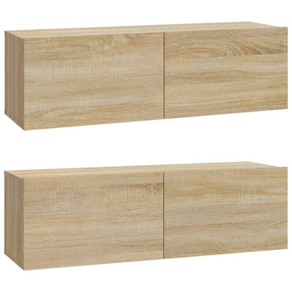 3-tlg. TV-Schrank-Set Sonoma-Eiche Holzwerkstoff