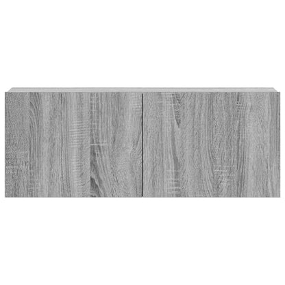 3-tlg. TV-Schrank-Set Grau Sonoma Holzwerkstoff