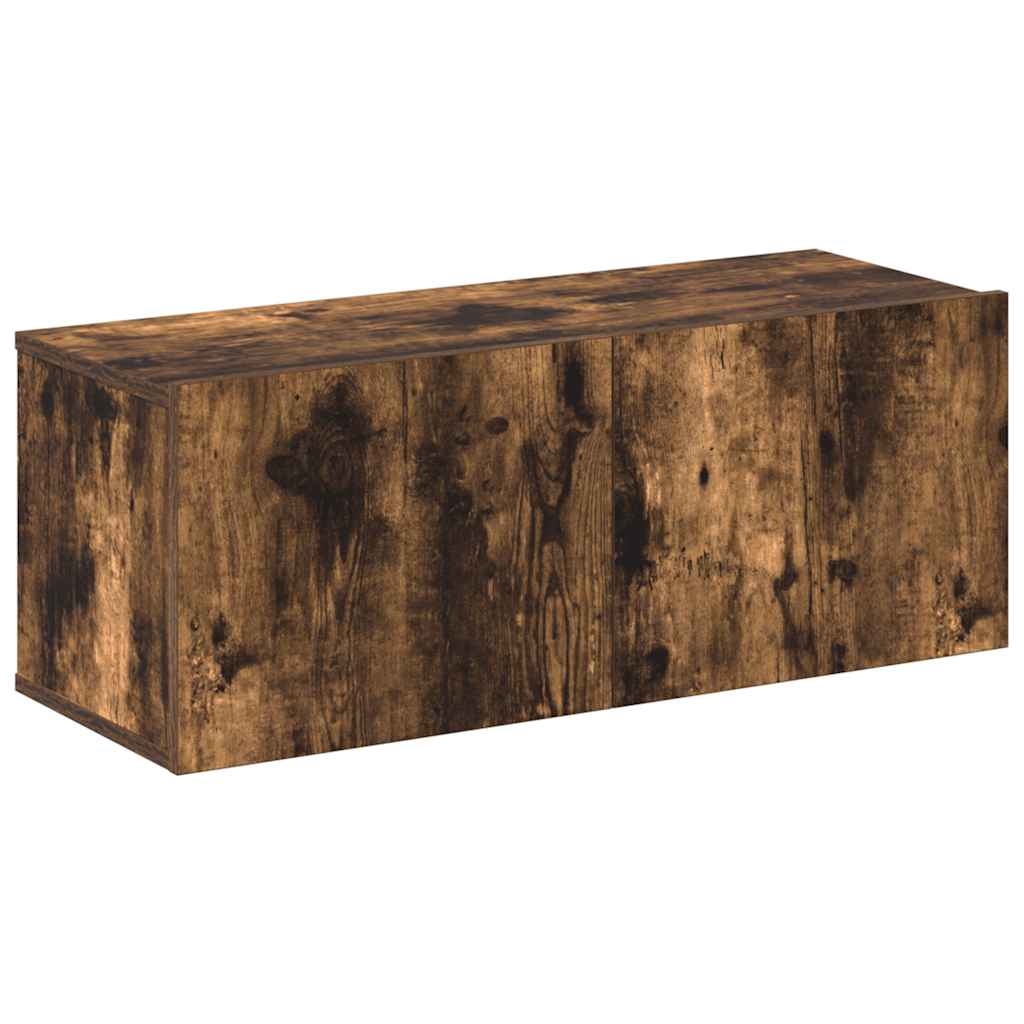 4-tlg. TV-Schrank-Set Räuchereiche Holzwerkstoff