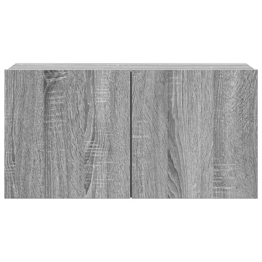 4-tlg. TV-Schrank-Set Grau Sonoma Holzwerkstoff