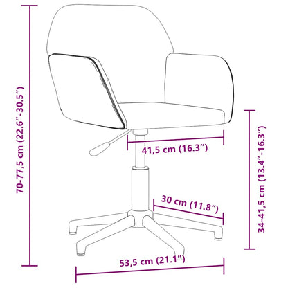 Bürostuhl Drehbar Hellgelb Stoff