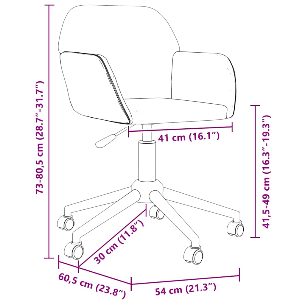 Bürostuhl Drehbar Dunkelgrau Stoff