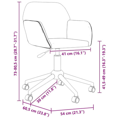 Bürostuhl Drehbar Dunkelgrau Stoff