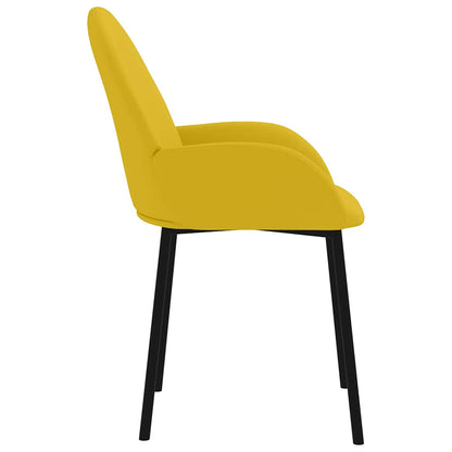 Esszimmerstühle 2 Stk. Gelb Samt