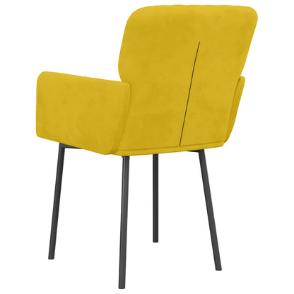 Esszimmerstühle 2 Stk. Gelb Samt