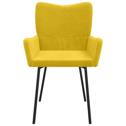 Esszimmerstühle 2 Stk. Gelb Samt