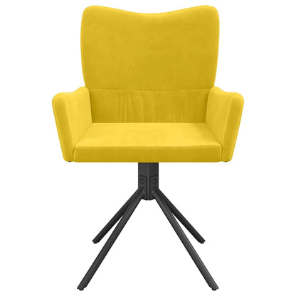 Esszimmerstühle 2 Stk. Drehbar Gelb Samt