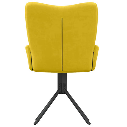 Esszimmerstühle 2 Stk. Drehbar Gelb Samt