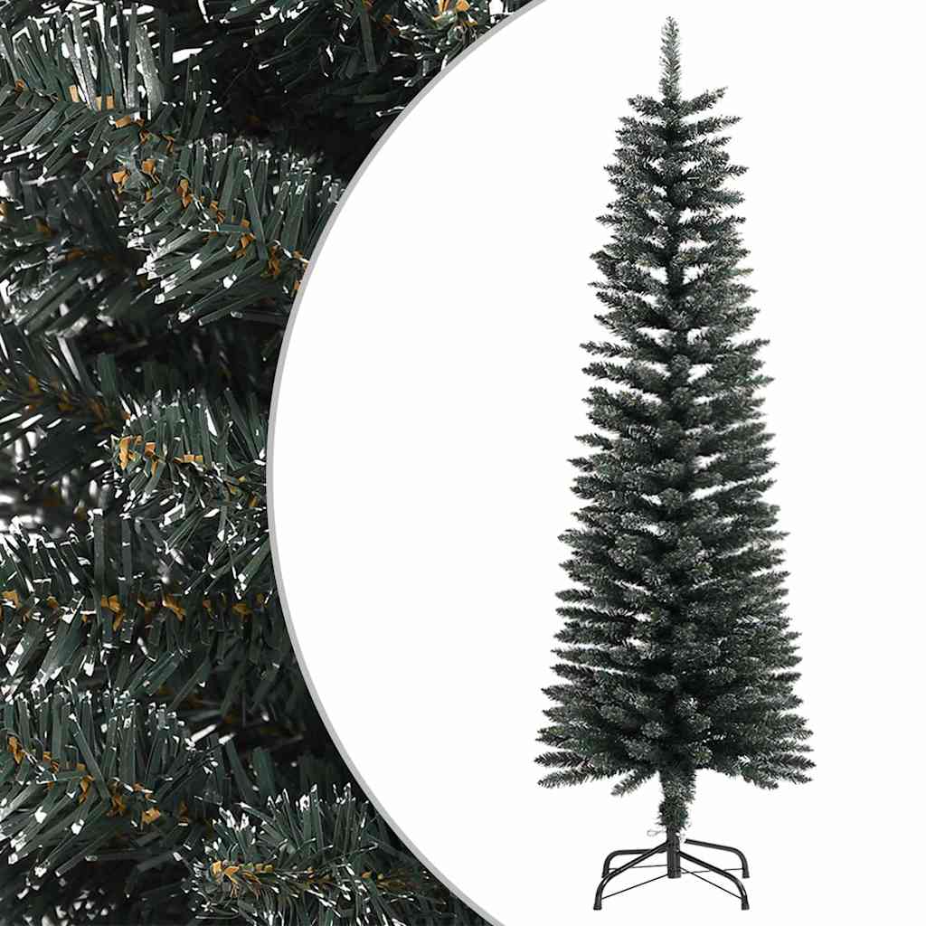 Künstlicher Weihnachtsbaum mit Ständer Schlank Grün 150 cm PVC