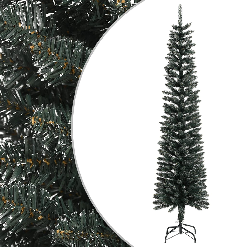 Künstlicher Weihnachtsbaum mit Ständer Schlank Grün 240 cm PVC