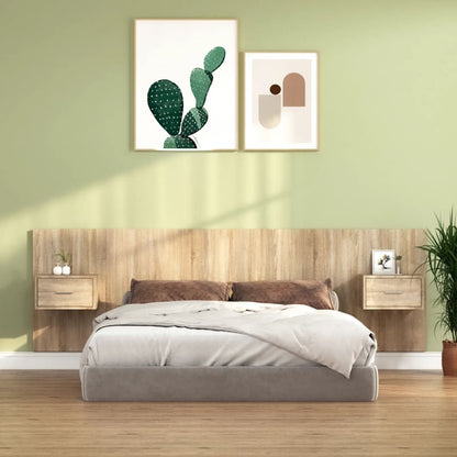 Bettkopfteil mit Nachttischen Sonoma-Eiche Holzwerkstoff