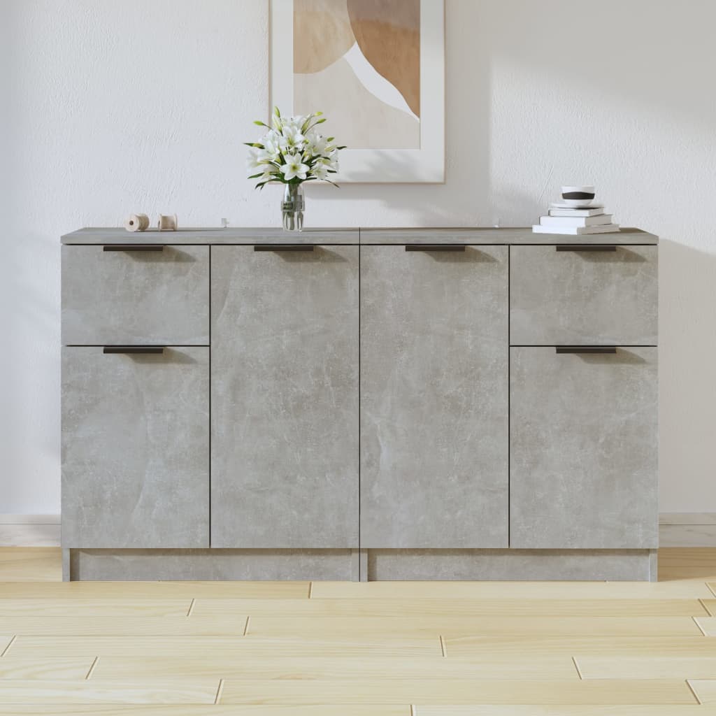 Sideboards 2 Stk. Betongrau 60x30x70 cm Holzwerkstoff