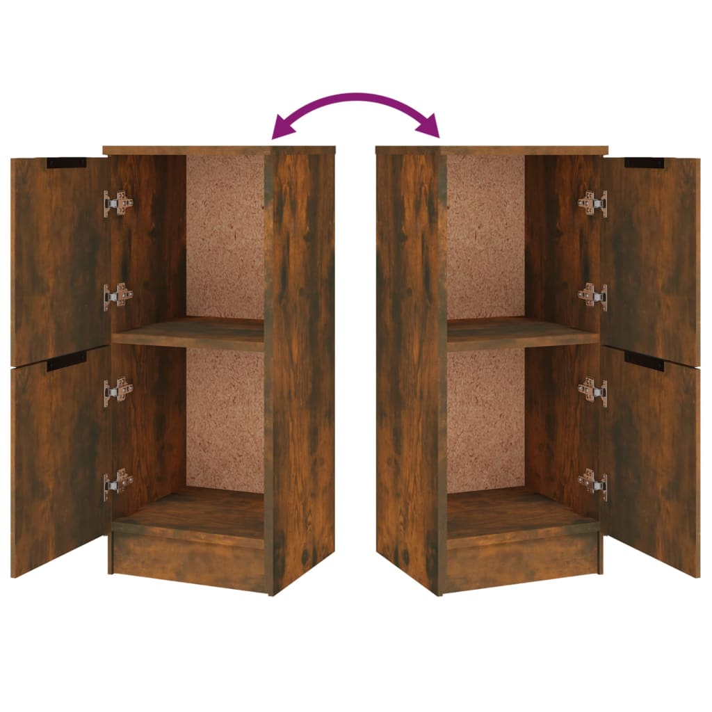 Sideboards 3 Stk. Räuchereiche Holzwerkstoff