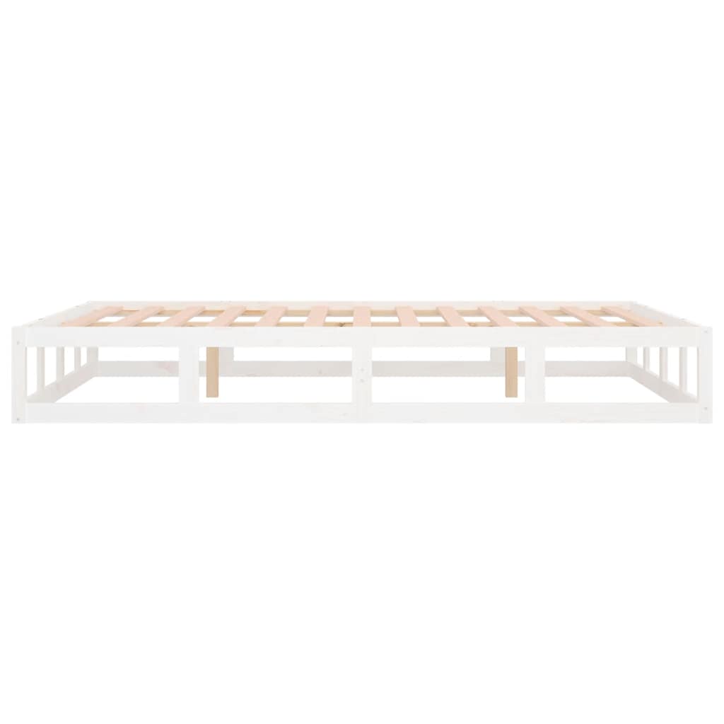Massivholzbett Weiß 140x200 cm