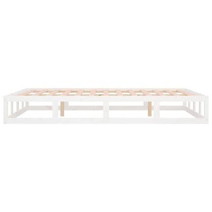 Massivholzbett Weiß 140x200 cm
