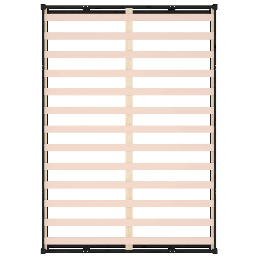 Massivholzbett Schwarz 160x200 cm