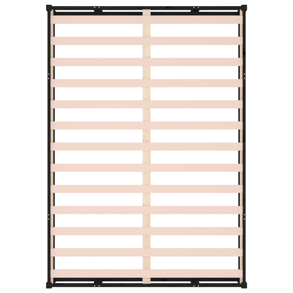 Massivholzbett Schwarz 200x200 cm