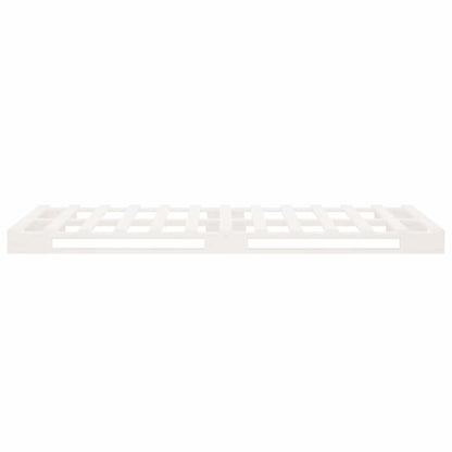 Palettenbett Weiß 100x200 cm Massivholz Kiefer