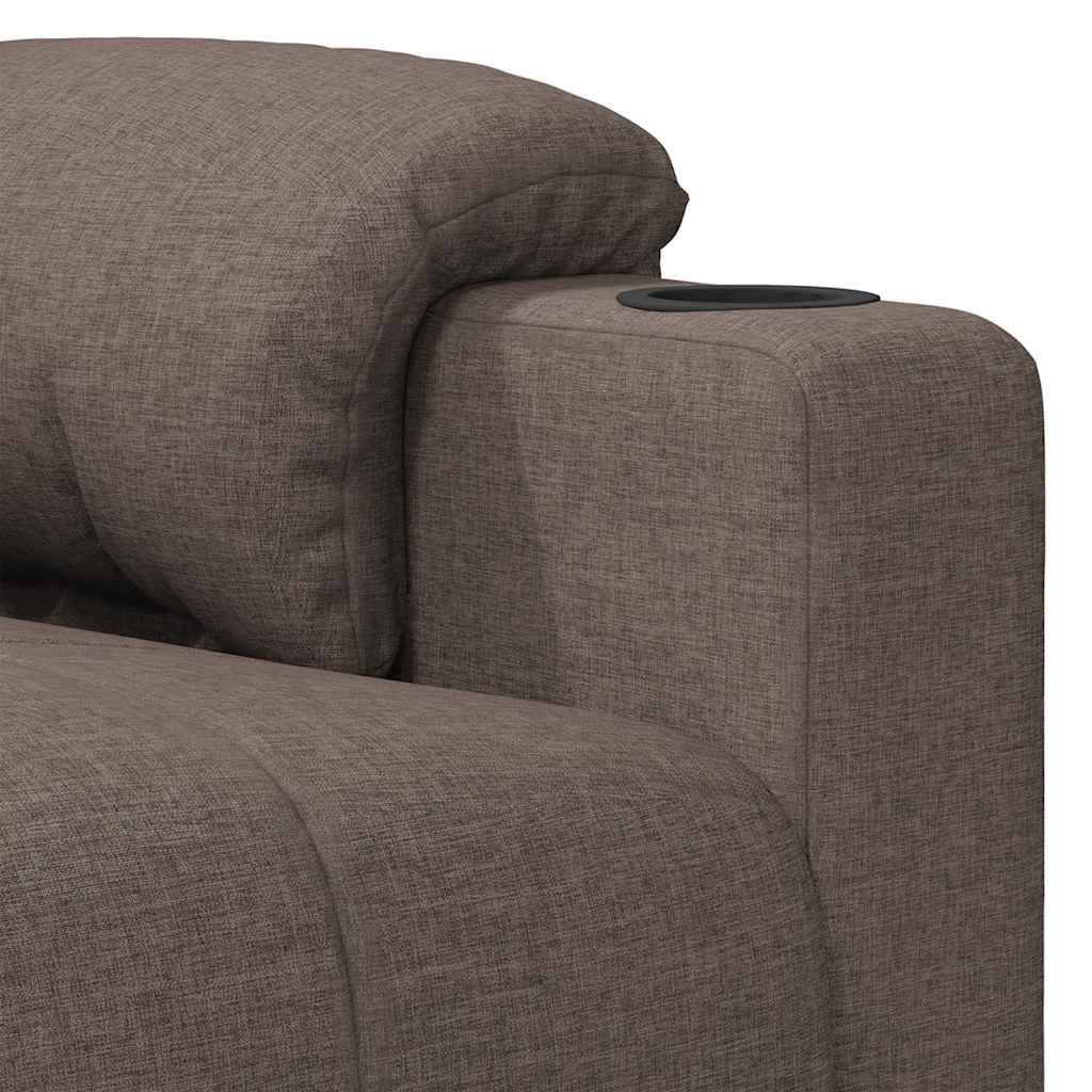 Massagesessel Taupe Stoff
