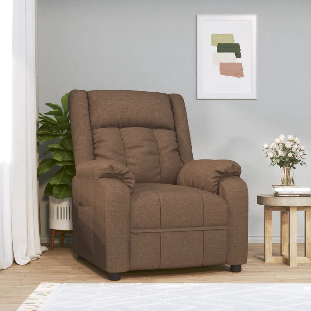 Relaxsessel Braun Stoff