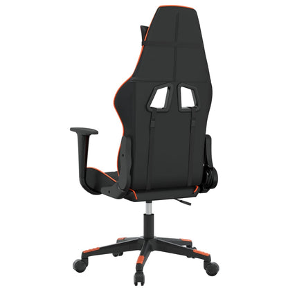 Gaming-Stuhl mit Massagefunktion Schwarz und Orange Kunstleder