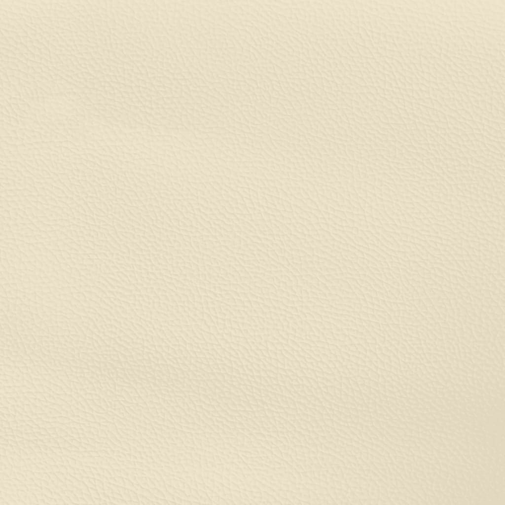 Kopfteile 2 Stk. Creme 90x5x78/88 cm Kunstleder